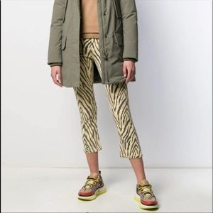 current/elliott the ruby crop natural zebra jeans